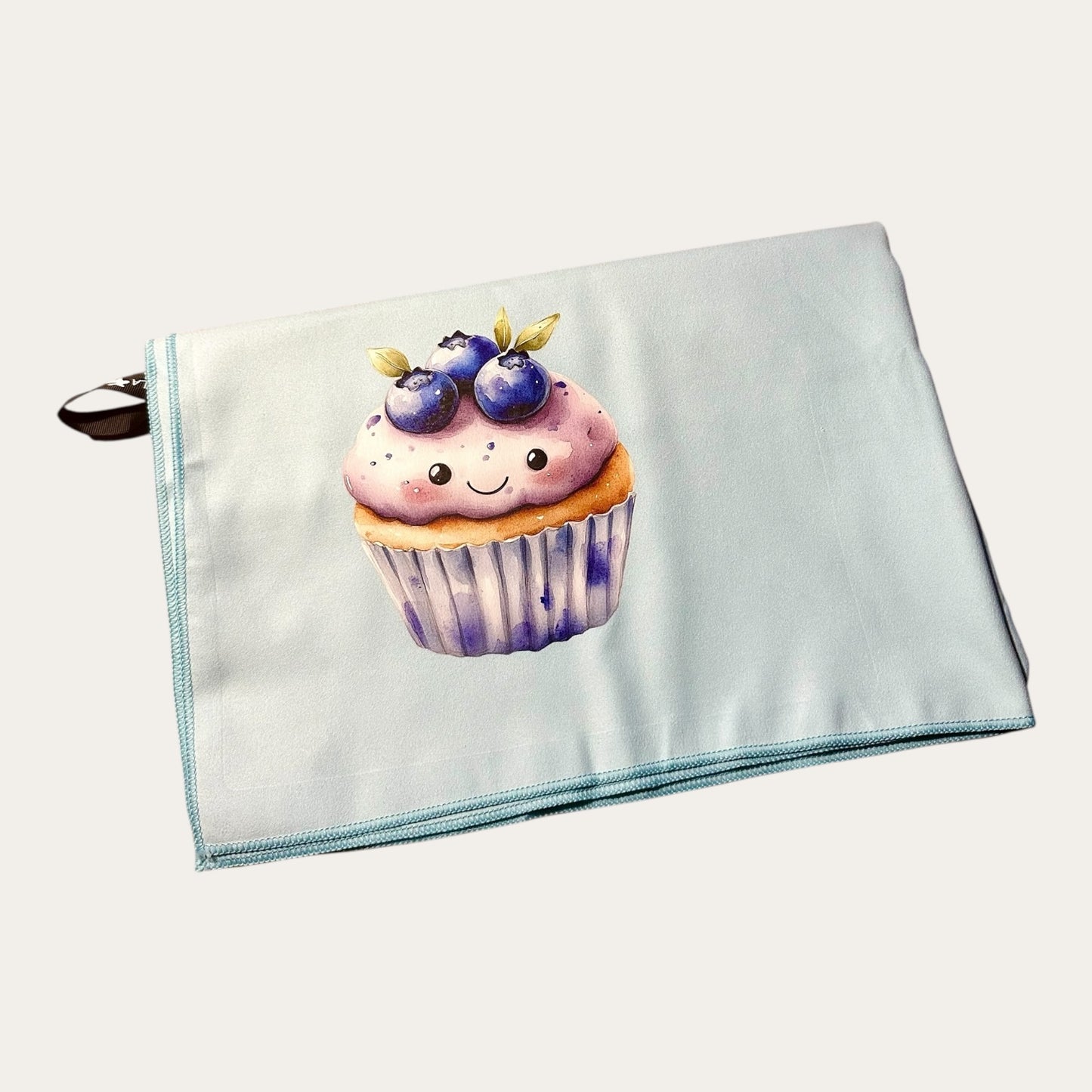 Mikrohelden - hellblau mit Aufdruck Cupcake
