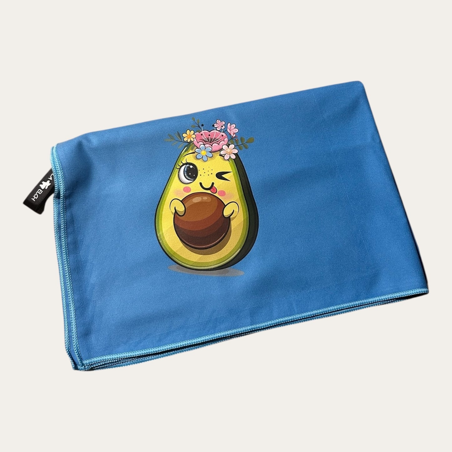 Mikrohelden - blau mit Aufdruck Avocado