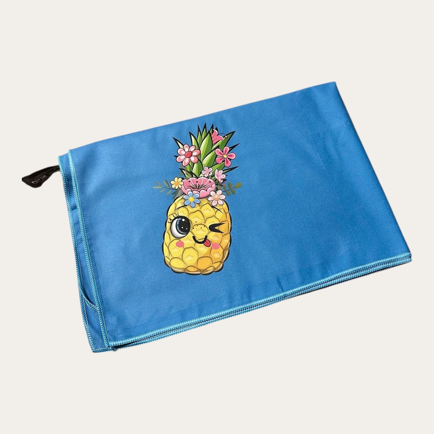 Mikrohelden - blau mit Aufdruck Ananas